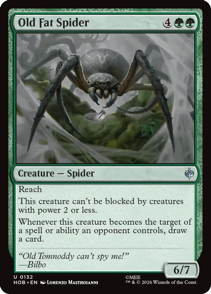 Old Fat Spider 132 Uncommon The Hobbit Magic: The Gathering