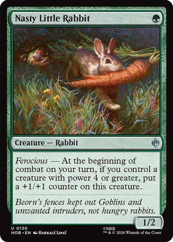 Nasty Little Rabbit 130 Uncommon The Hobbit Magic: The Gathering