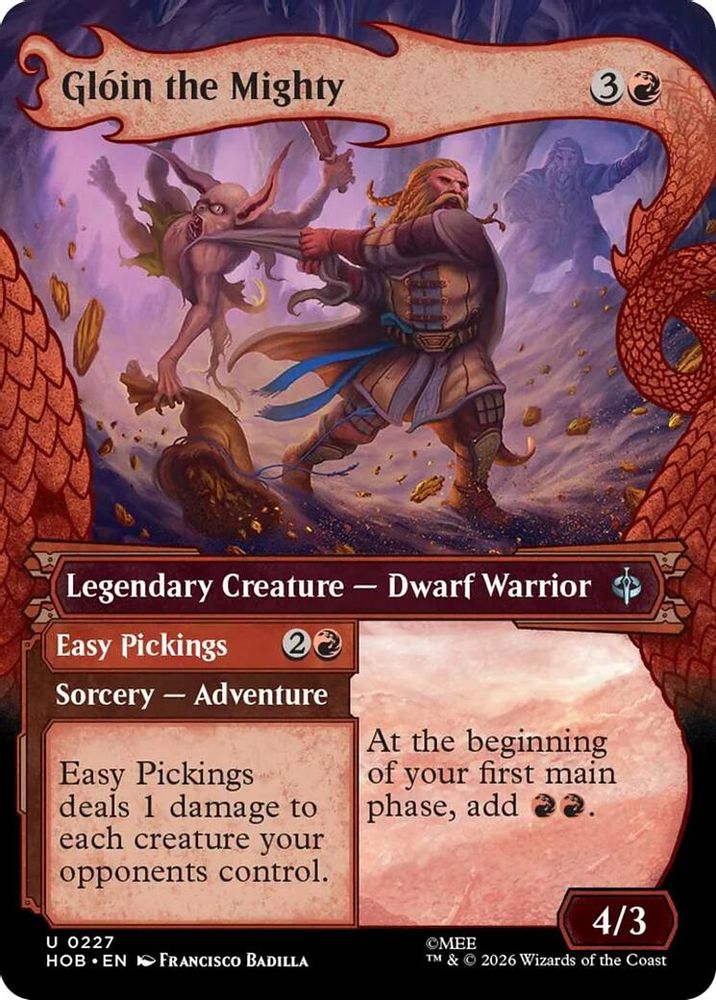 Gloin the Mighty (Showcase) 227 Uncommon The Hobbit Magic: The Gathering
