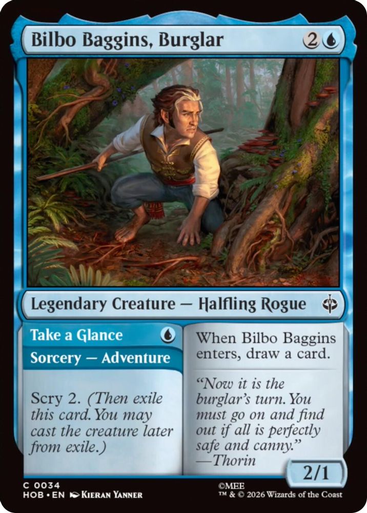 Bilbo Baggins, Burglar 34 Common The Hobbit Magic: The Gathering