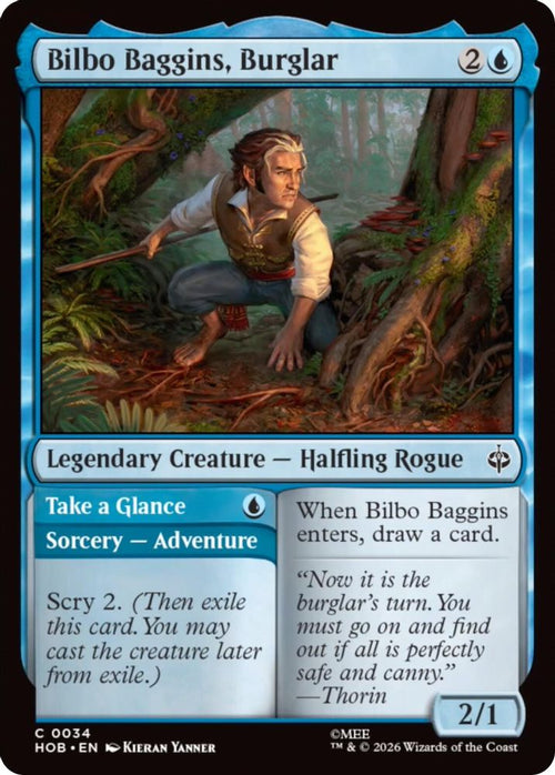 Bilbo Baggins, Burglar 34 Common The Hobbit Magic: The Gathering