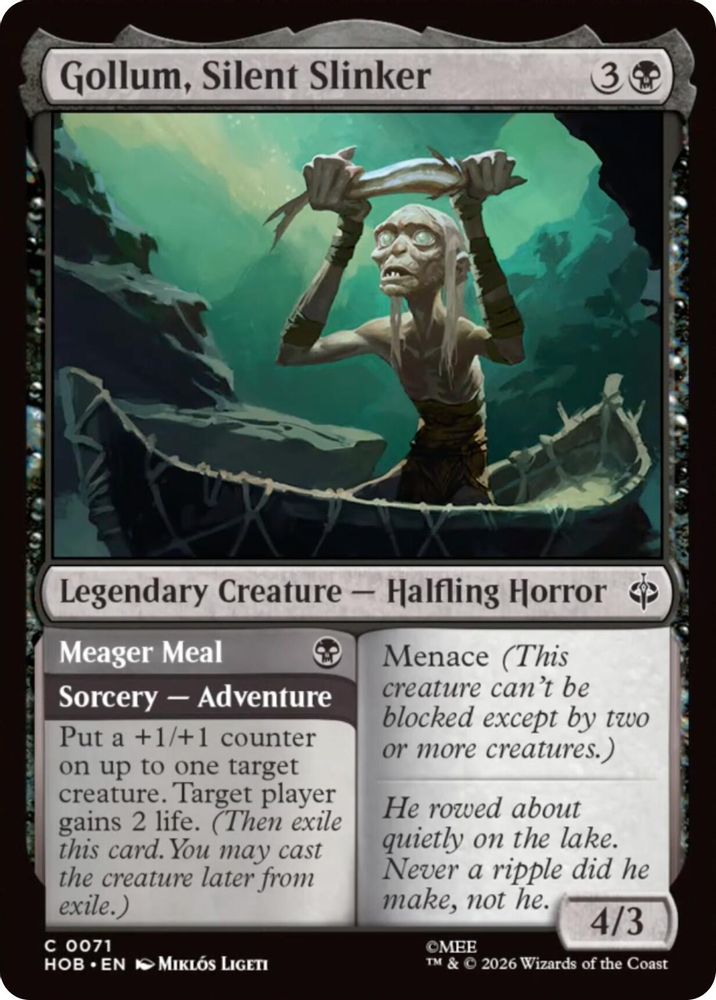 Gollum, Silent Slinker 71 Common The Hobbit Magic: The Gathering