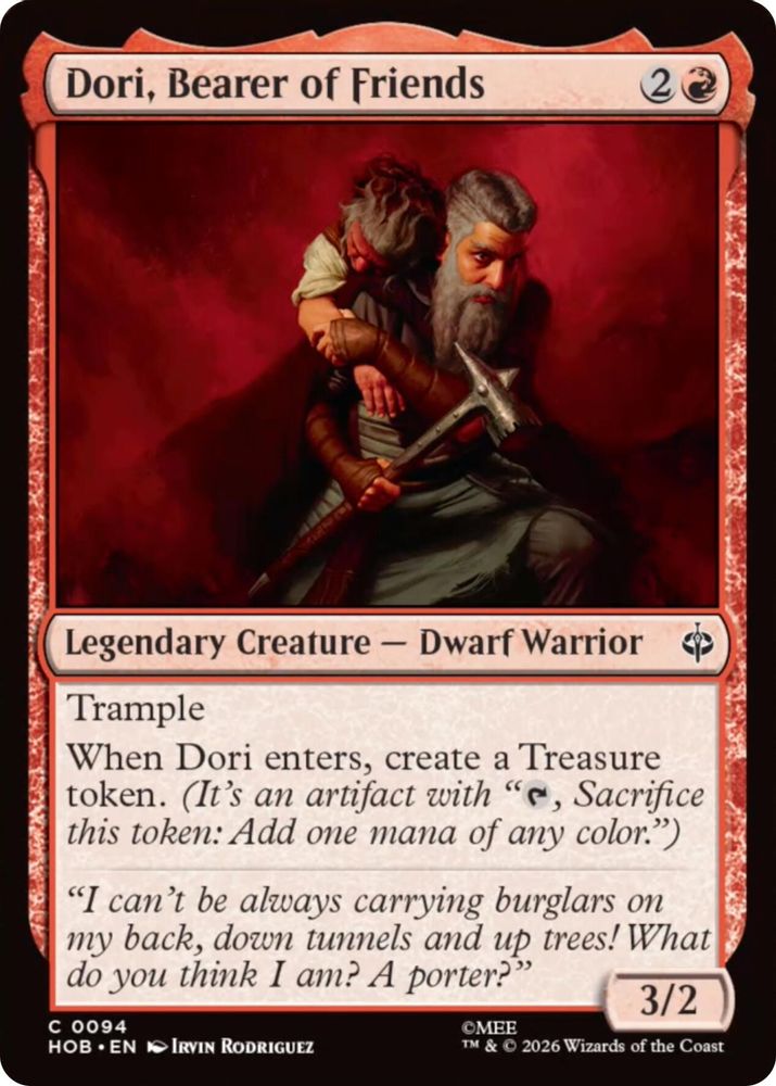 Dori, Bearer of Friends 94 Common The Hobbit Magic: The Gathering