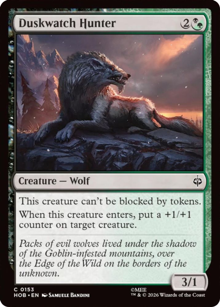 Duskwatch Hunter 153 Common The Hobbit Magic: The Gathering