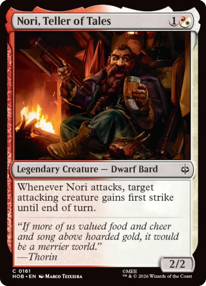 Nori, Teller of Tales 161 Common The Hobbit Magic: The Gathering