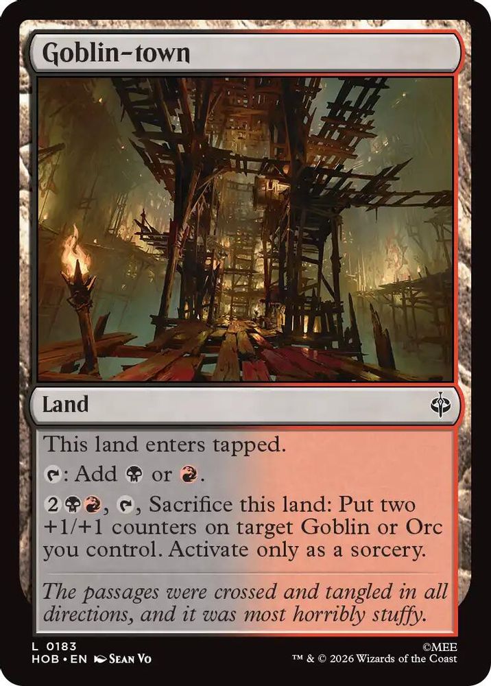 Goblin-town 183 Land The Hobbit Magic: The Gathering