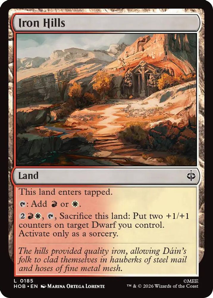 Iron Hills 185 Land The Hobbit Magic: The Gathering