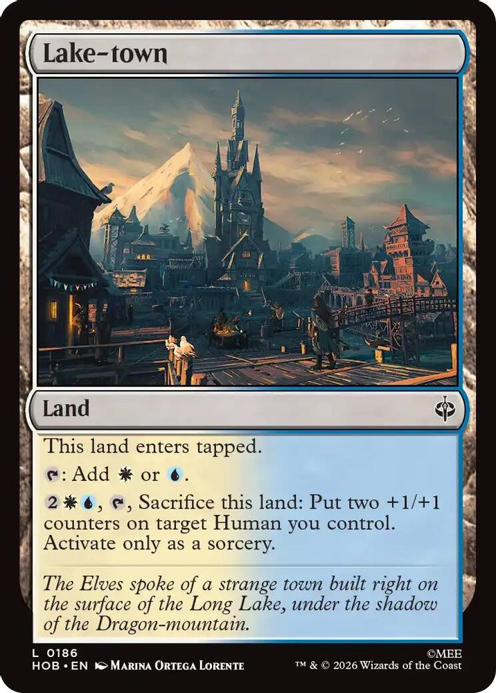 Lake-town 186 Land The Hobbit Magic: The Gathering