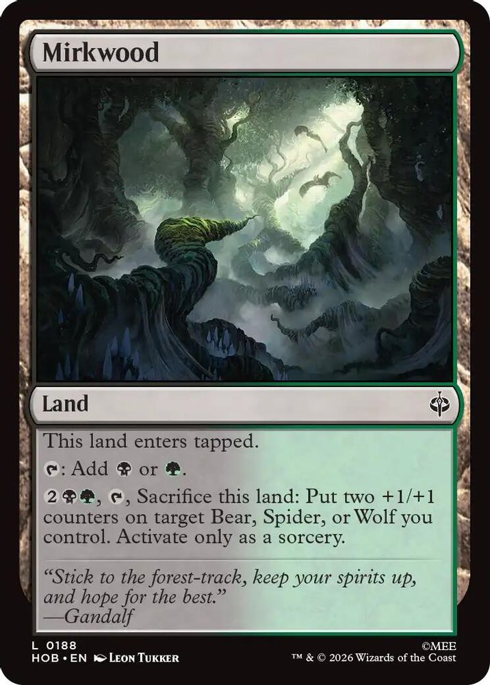 Mirkwood 188 Land The Hobbit Magic: The Gathering