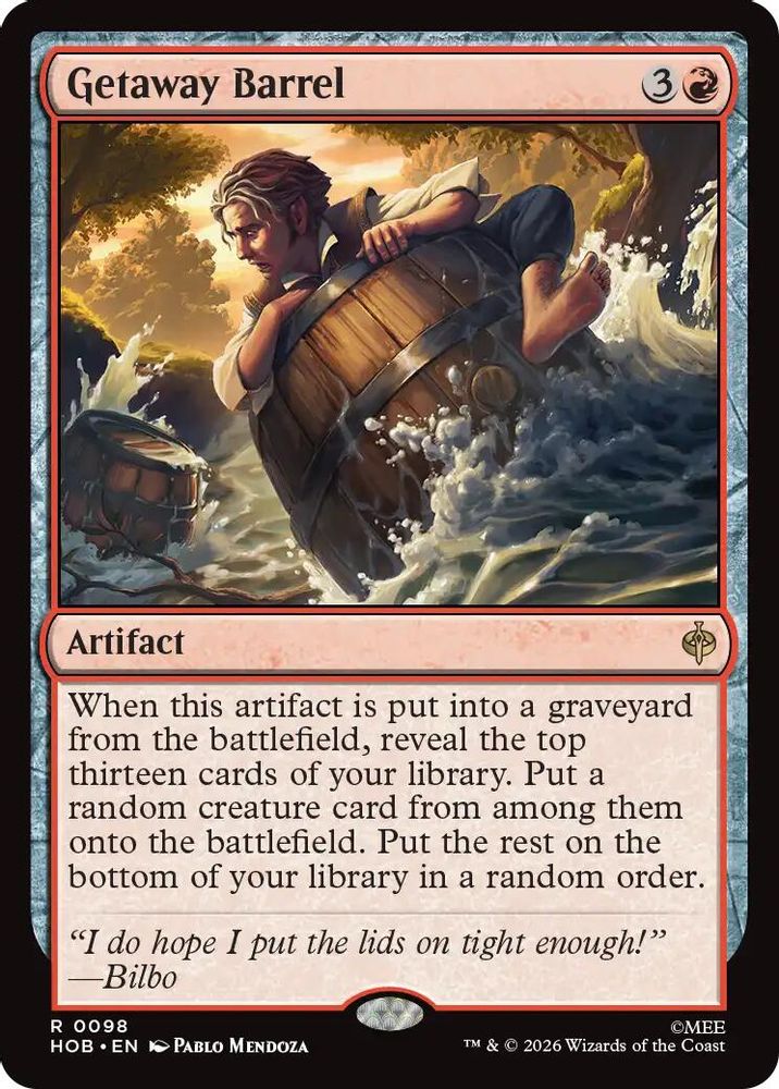 Getaway Barrel 98 Rare The Hobbit Magic: The Gathering