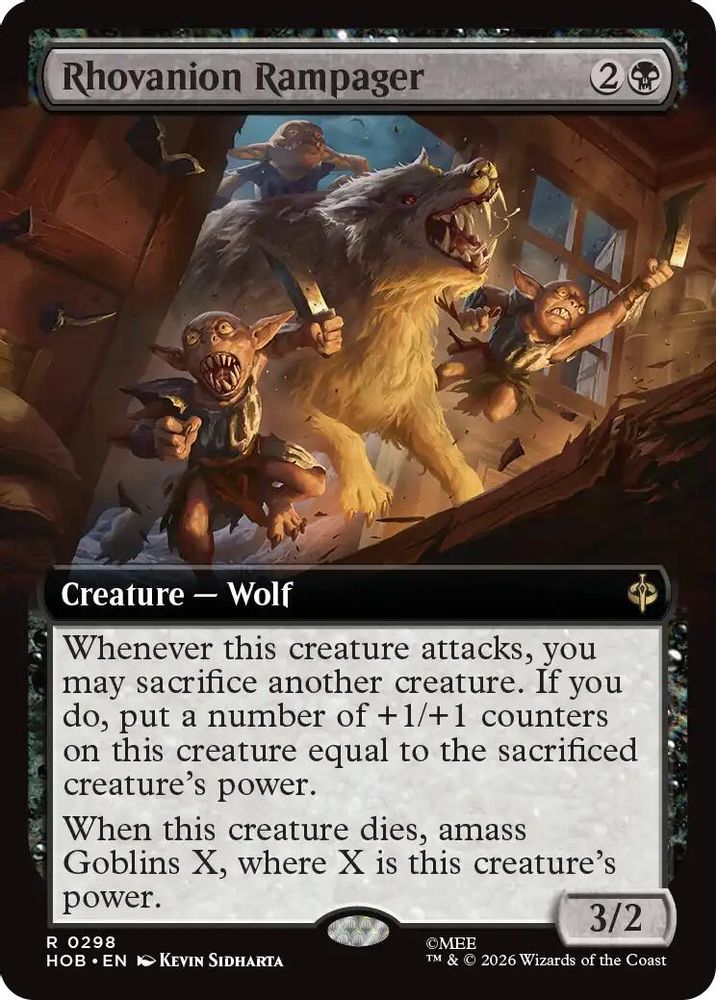 Rhovanion Rampager (Extended Art) 298 Rare The Hobbit Magic: The Gathering