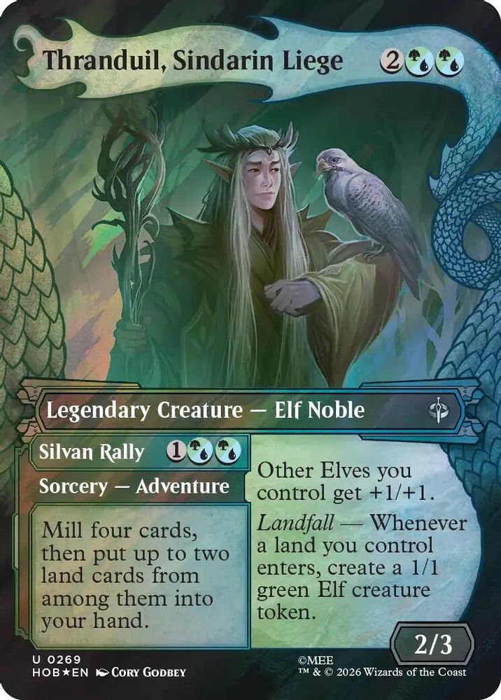 Thranduil, Sindarin Liege (Showcase) (Surge Foil) 269 Holo The Hobbit MTG