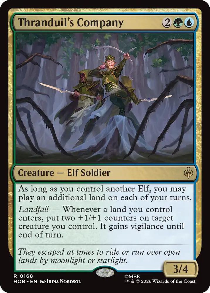 Thranduil's Company 168 Rare The Hobbit Magic: The Gathering