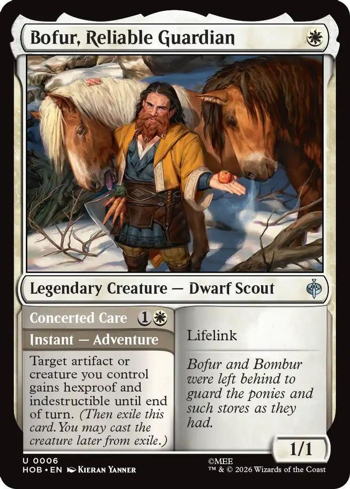 Bofur, Reliable Guardian 6 Uncommon The Hobbit Magic: The Gathering