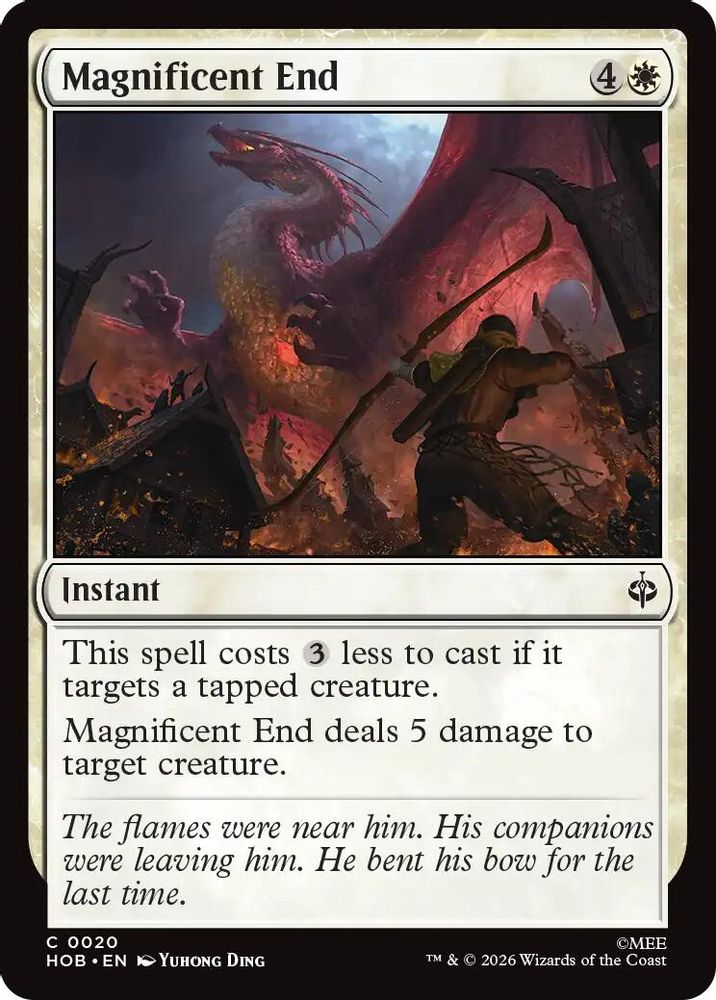 Magnificent End 20 Common The Hobbit Magic: The Gathering