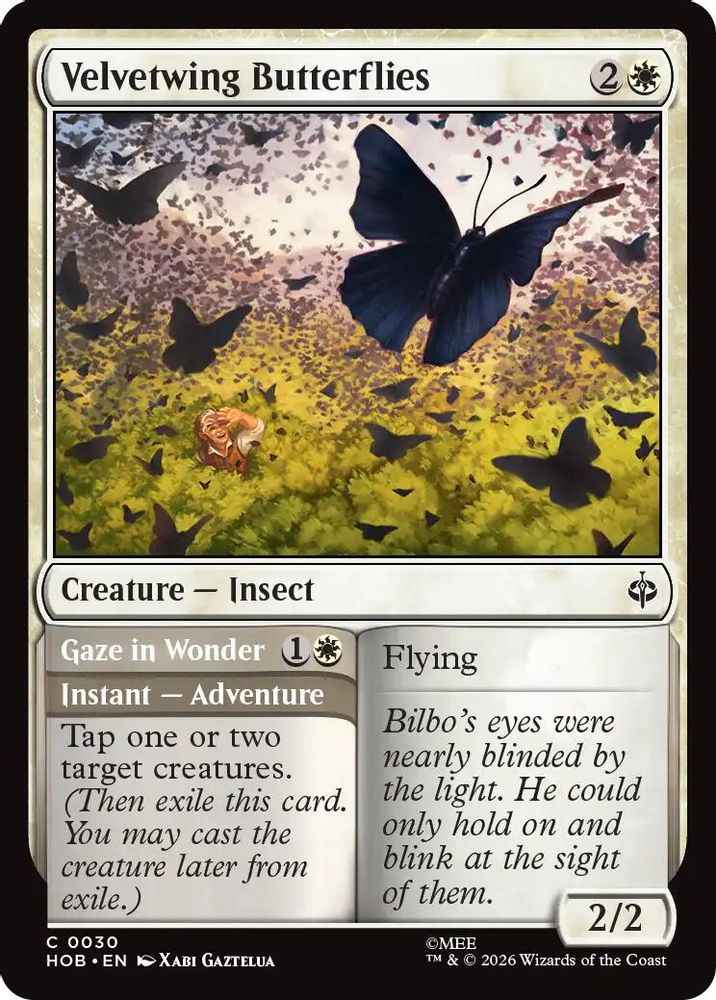 Velvetwing Butterflies 30 Common The Hobbit Magic: The Gathering