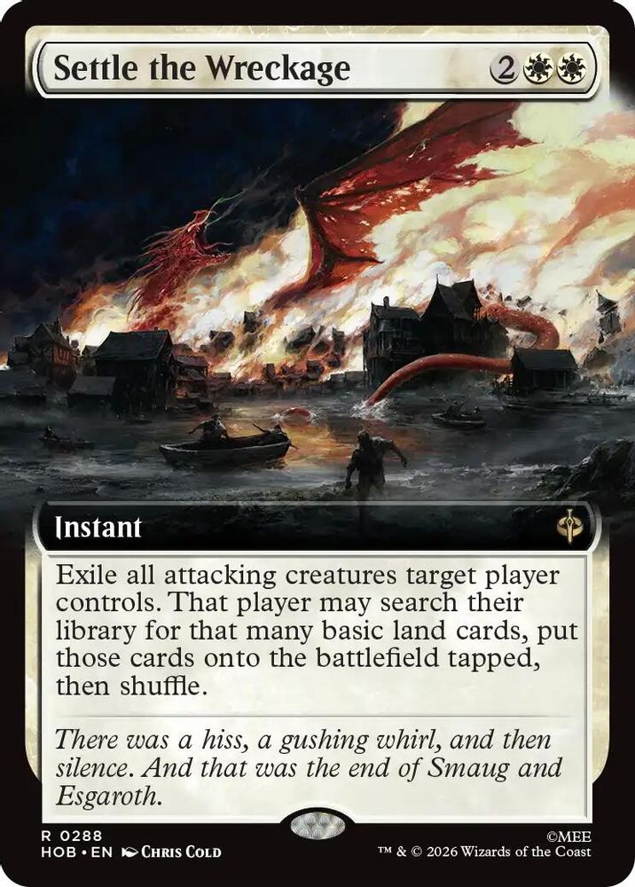 Settle the Wreckage (Extended Art) 288 Rare The Hobbit Magic: The Gathering