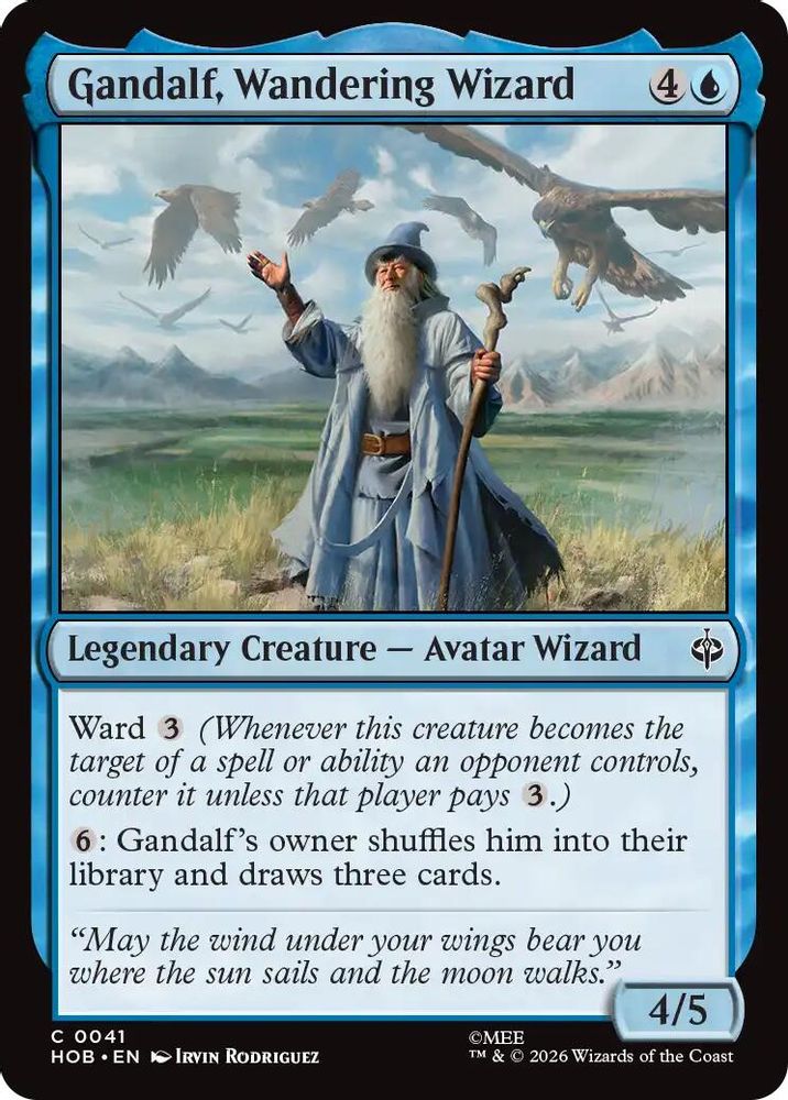 Gandalf, Wandering Wizard 41 Common The Hobbit Magic: The Gathering
