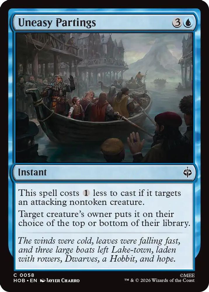 Uneasy Partings 58 Common The Hobbit Magic: The Gathering