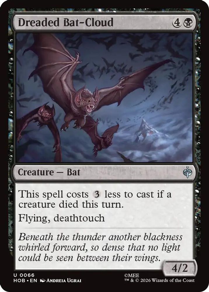 Dreaded Bat-Cloud 66 Uncommon The Hobbit Magic: The Gathering