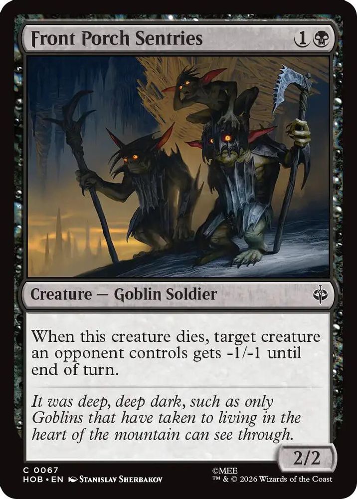Front Porch Sentries 67 Common The Hobbit Magic: The Gathering