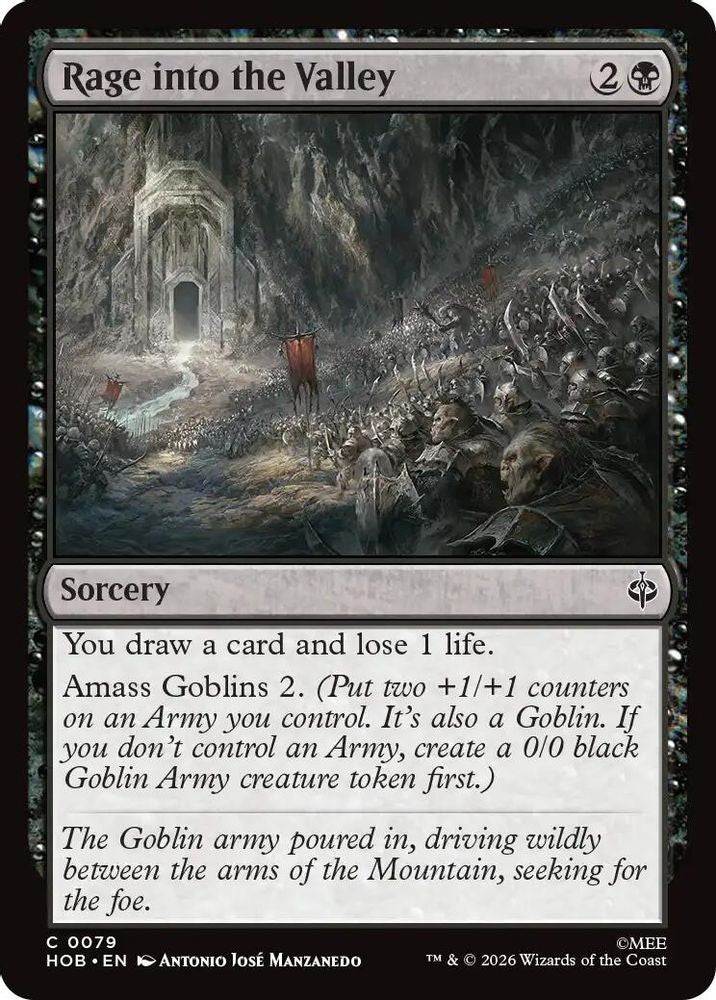 Rage into the Valley 79 Common The Hobbit Magic: The Gathering