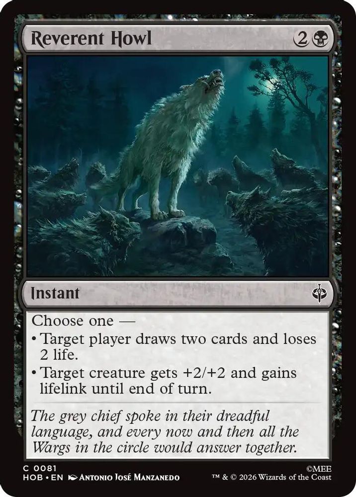 Reverent Howl 81 Common The Hobbit Magic: The Gathering