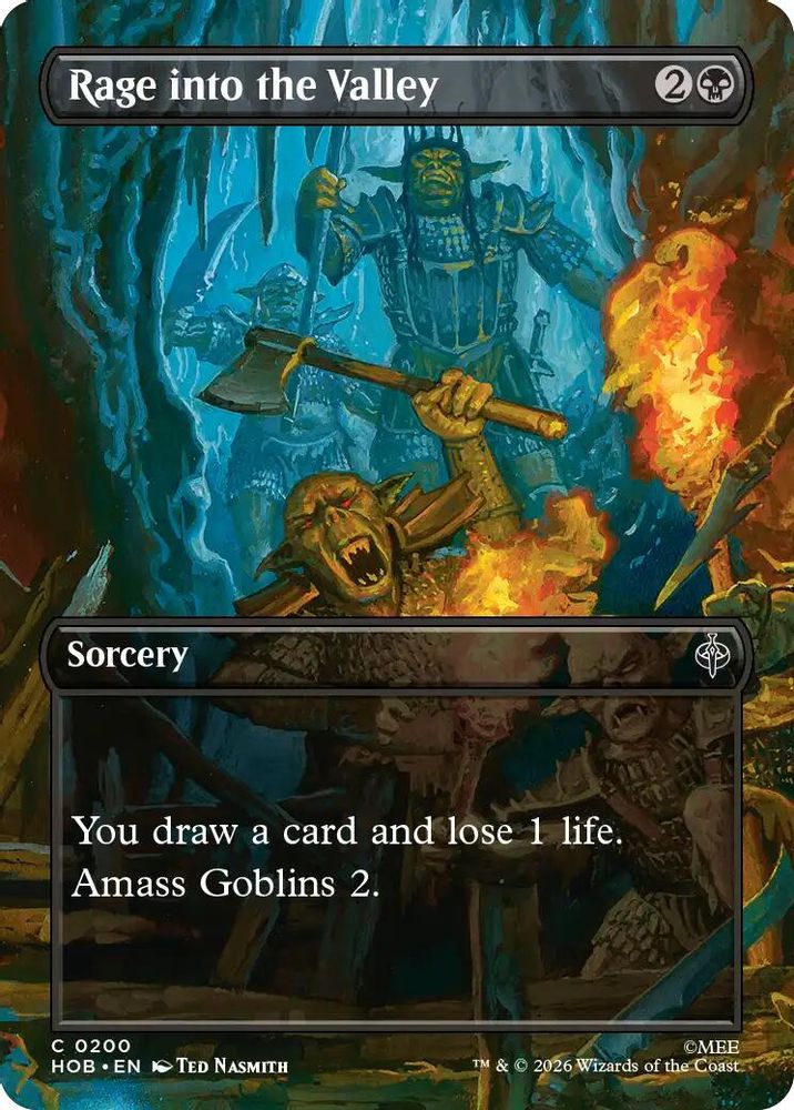 Rage into the Valley (Borderless) 200 Common The Hobbit Magic: The Gathering