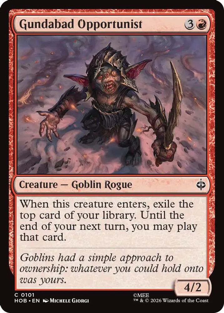 Gundabad Opportunist 101 Common The Hobbit Magic: The Gathering