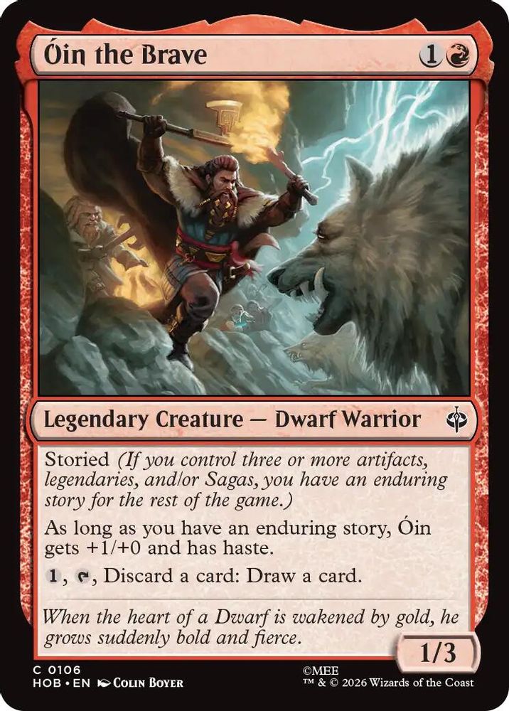 Oin the Brave 106 Common The Hobbit Magic: The Gathering