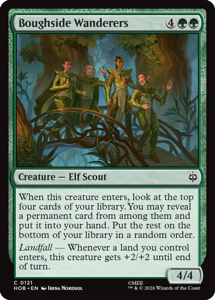 Boughside Wanderers 121 Common The Hobbit Magic: The Gathering