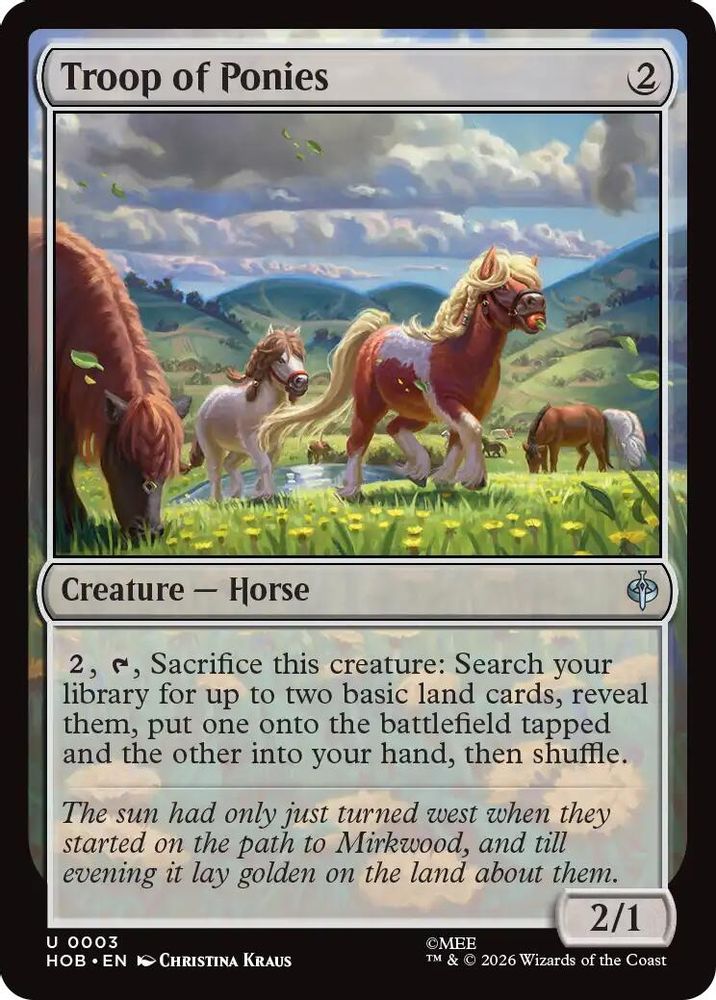 Troop of Ponies 3 Uncommon The Hobbit Magic: The Gathering