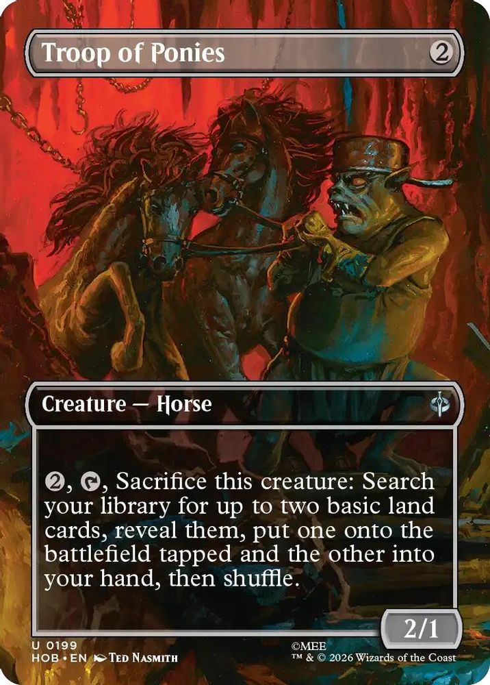 Troop of Ponies (Borderless) 199 Uncommon The Hobbit Magic: The Gathering