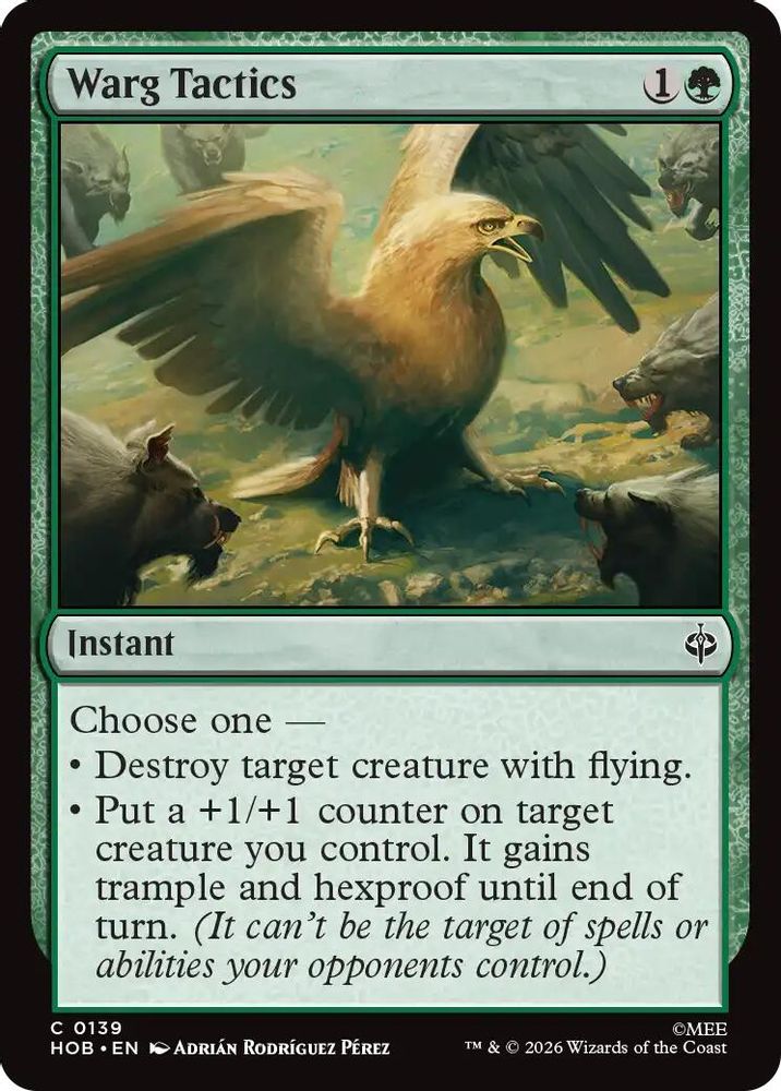 Warg Tactics 139 Common The Hobbit Magic: The Gathering