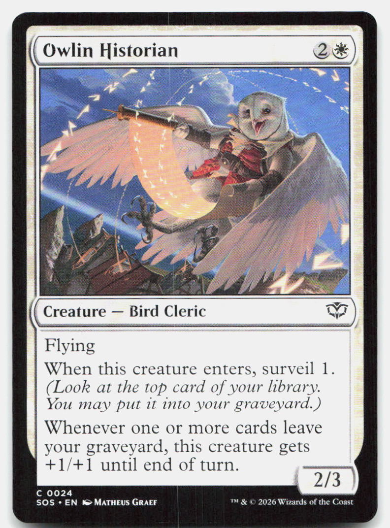 Owlin Historian 24 Common Secrets of Strixhaven Magic: The Gathering