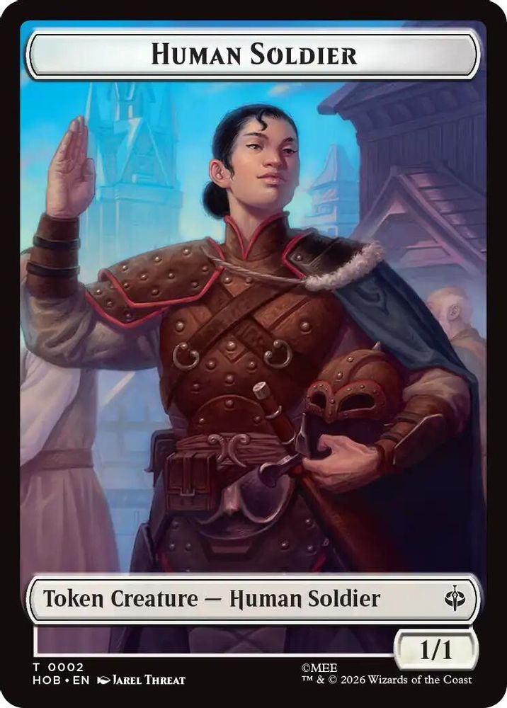 Human Soldier // Goblin Army (0004) Double-Sided Token 2 // 4 The Hobbit MTG