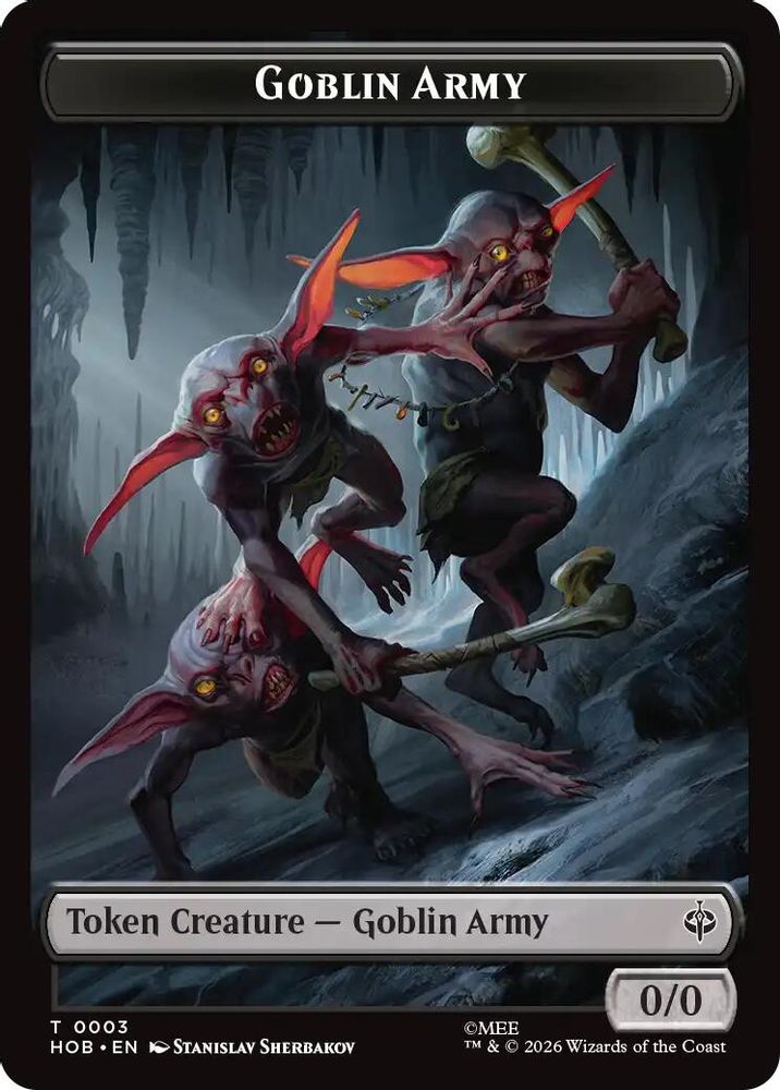Goblin Army (0003) // Treasure (0012) Double-Sided Token 3 // 12 The Hobbit MTG