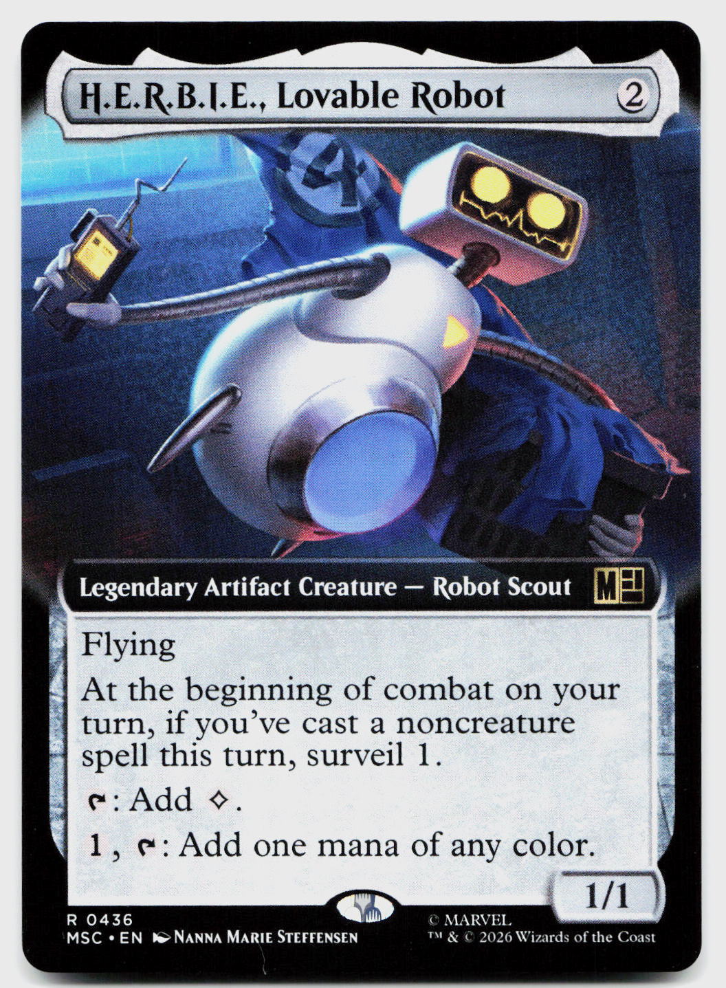 H.E.R.B.I.E., Lovable Robot 436 Commander: Marvel Super Heroes MTG