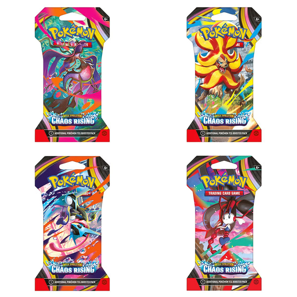 Pokémon - TCG - Sleeved Mega Evolution Chaos Rising Booster Pack Down Under Trading Cards