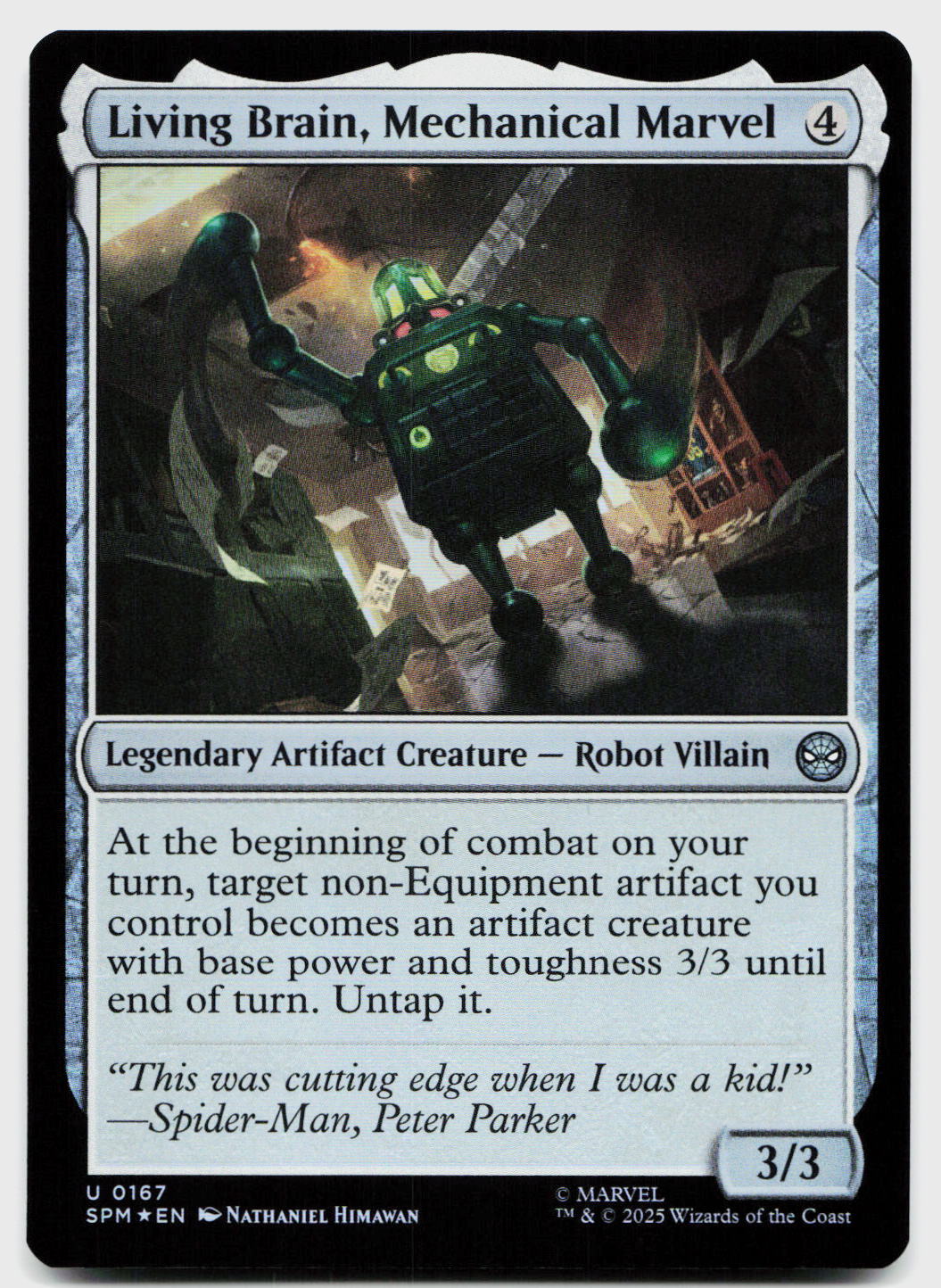 Living Brain, Mechanical Marvel 167 Marvel's Spider-Man Magic: The Gathering