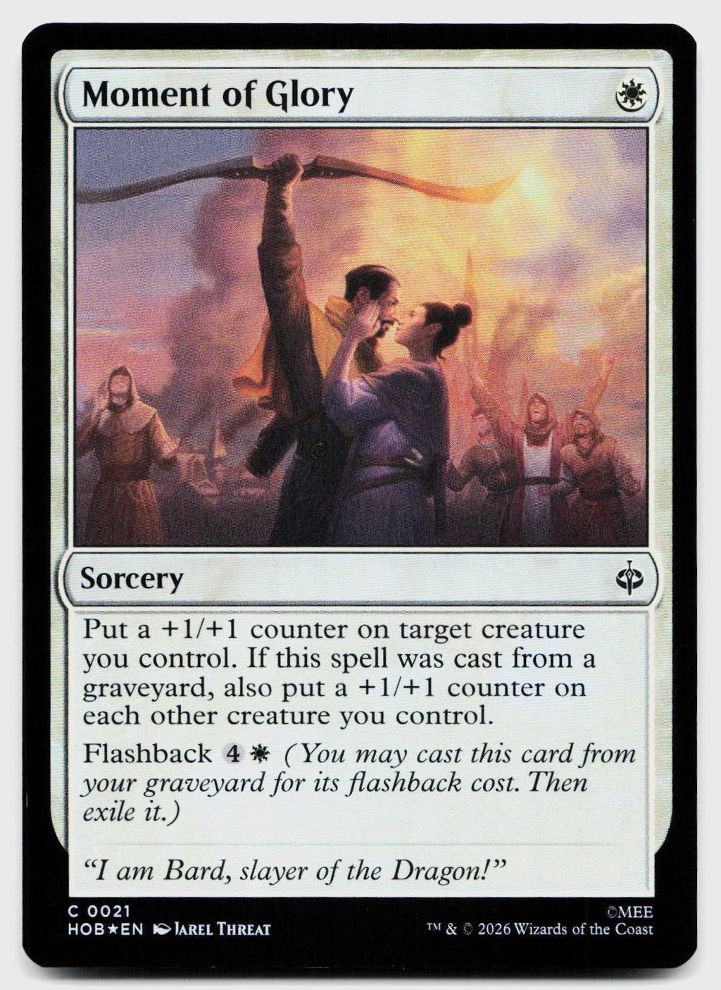 Moment of Glory 21 Common The Hobbit Magic: The Gathering Foil
