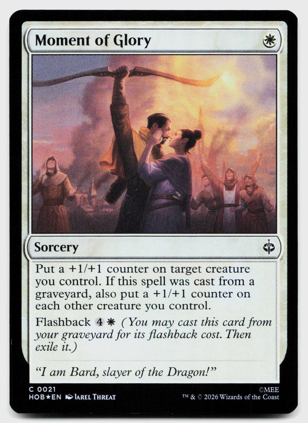 Moment of Glory 21 Common The Hobbit Magic: The Gathering Foil