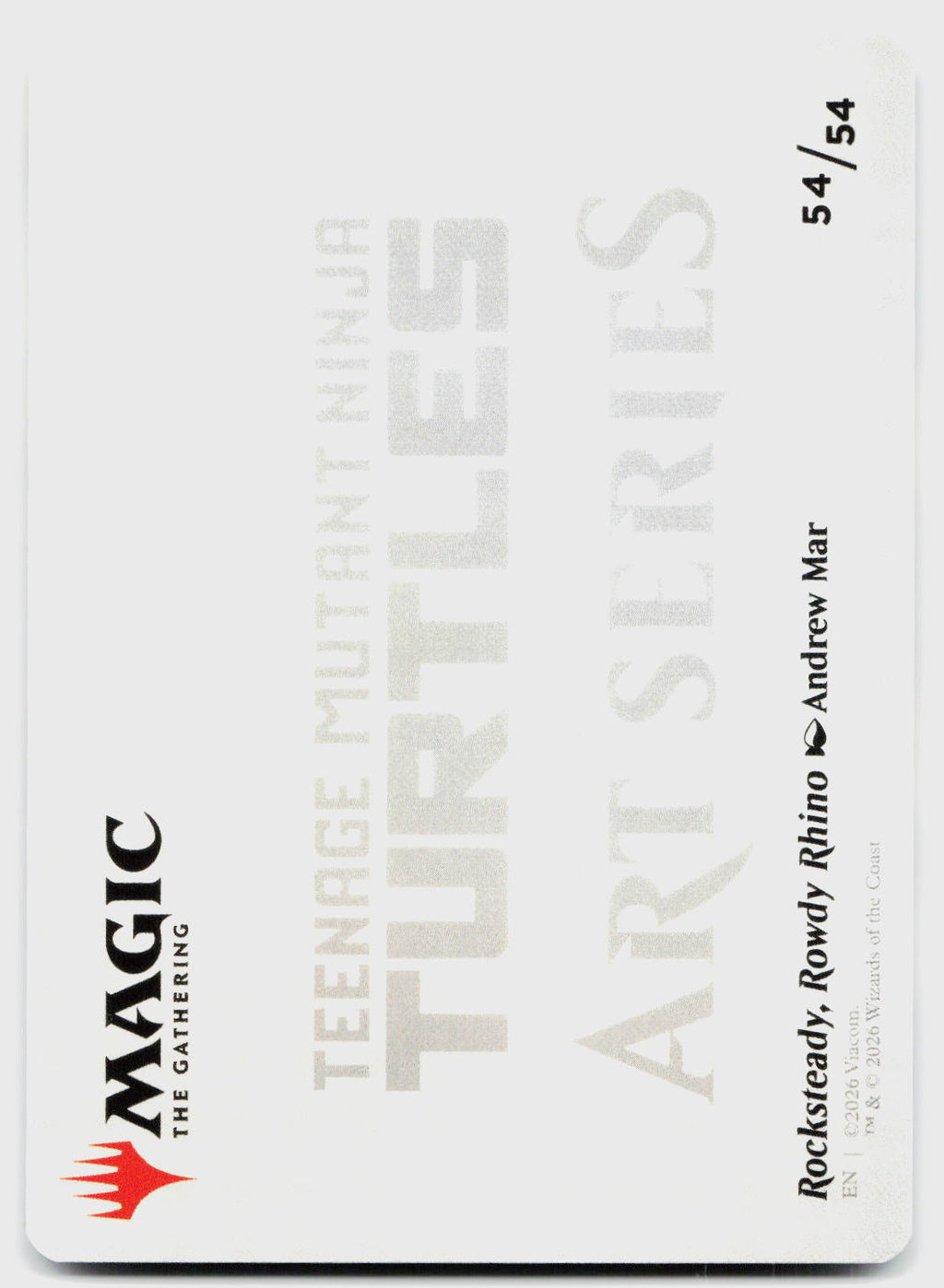Rocksteady, Rowdy Rhino Art Card 54 Art Series: Teenage Mutant Ninja Turtles MTG