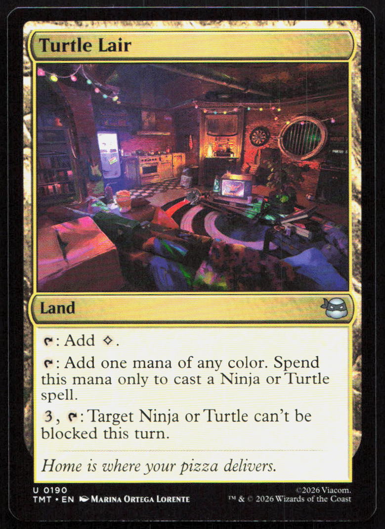 Turtle Lair 0190 Land Teenage Mutant Ninja Turtles Magic: The Gathering