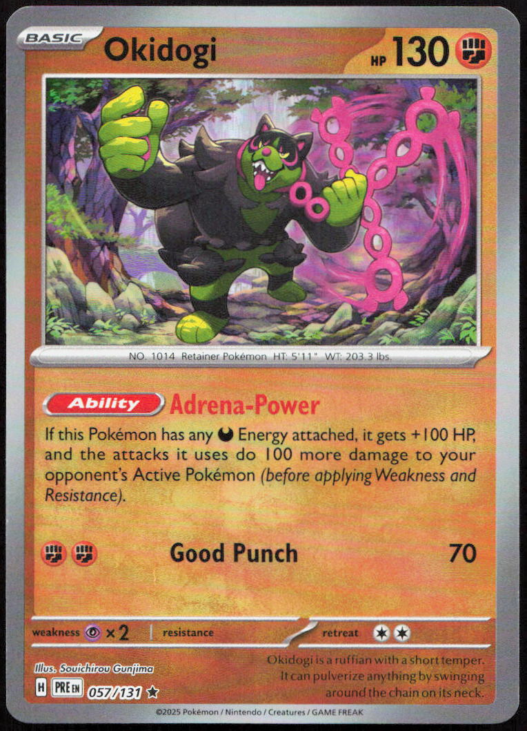 Okidogi 057/131 Holo Rare Prismatic Evolutions Pokémon