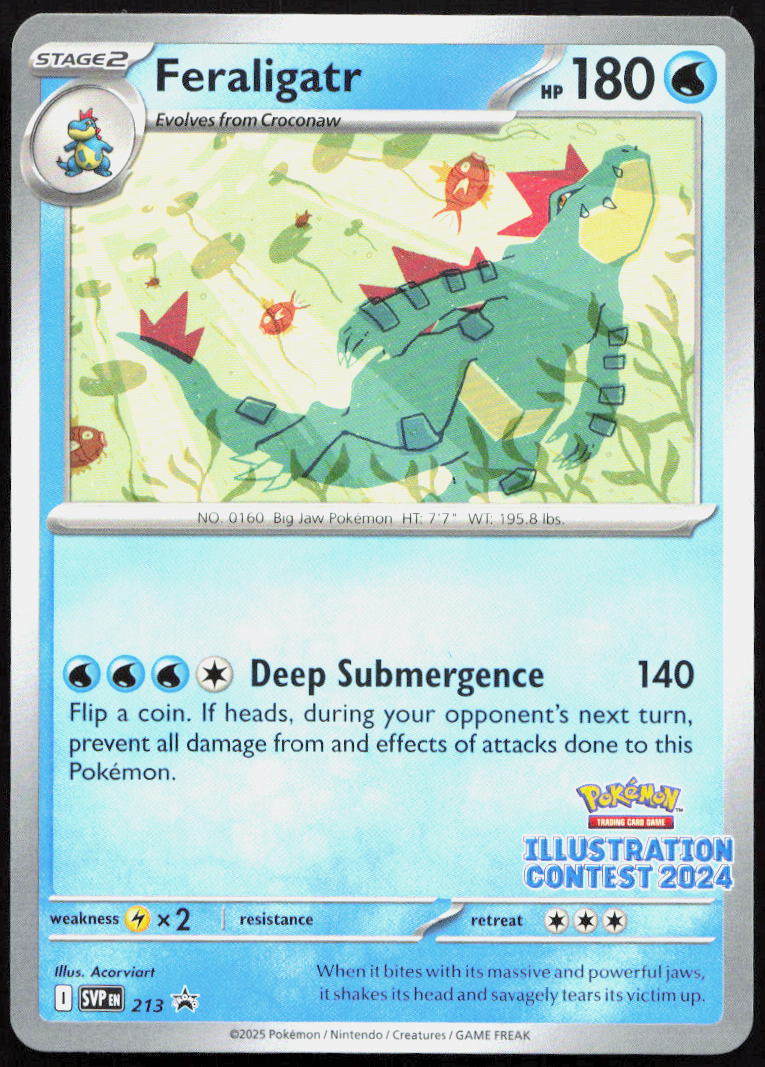 Feraligatr (Illustration Contest 2024) 213 Promo Scarlet & Violet Promo Pokemon