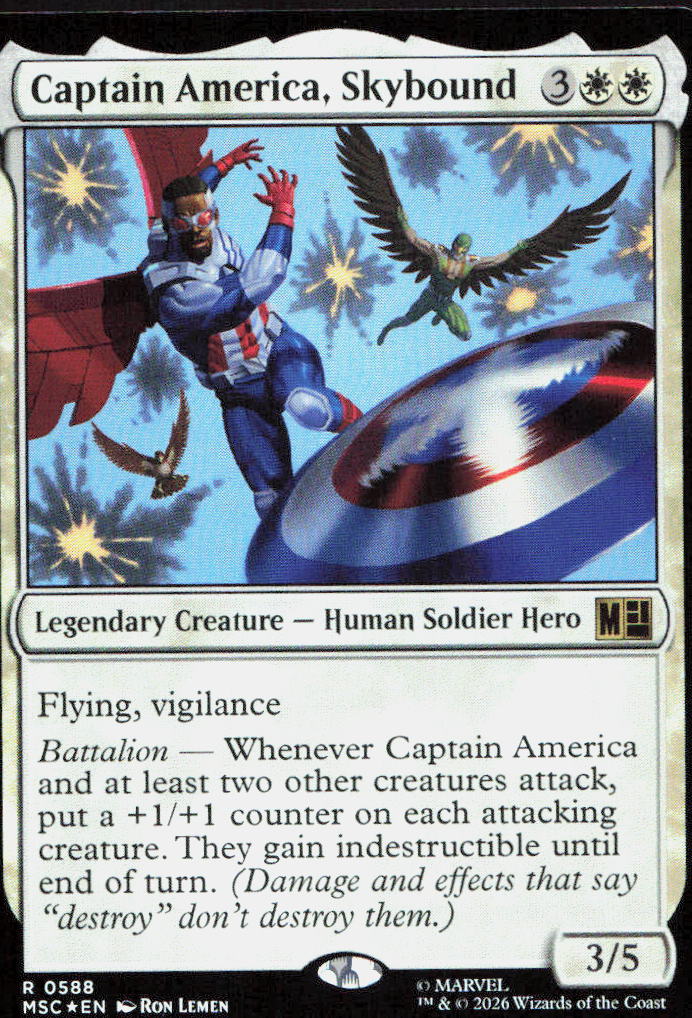 Captain America, Skybound 588 Commander: Marvel Super Heroes MTG
