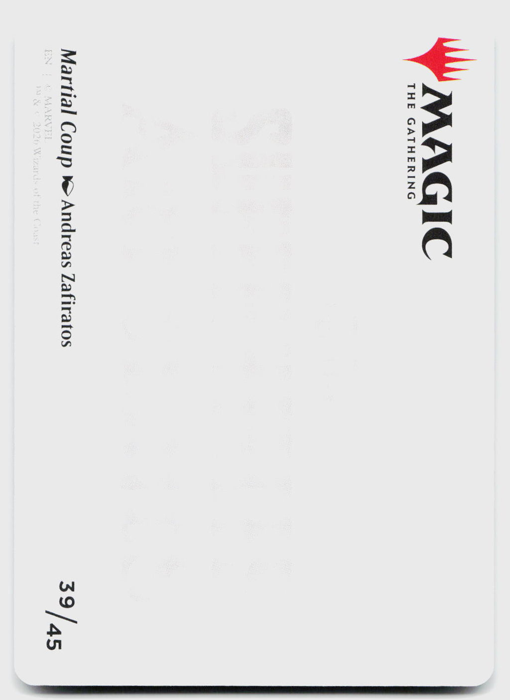 Martial Coup Art Card 39 Art Series: Marvel Super Heroes Magic: The Gathering