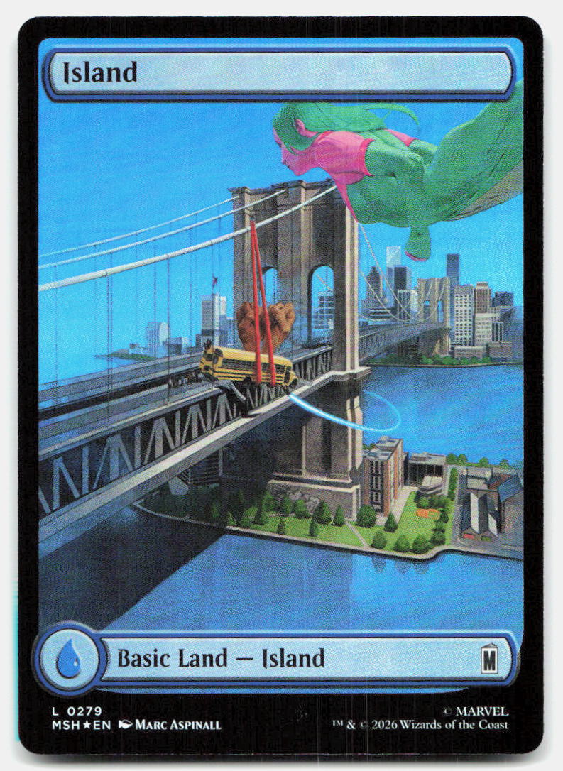 Island (0279) 279 Land Marvel Super Heroes Magic: The Gathering