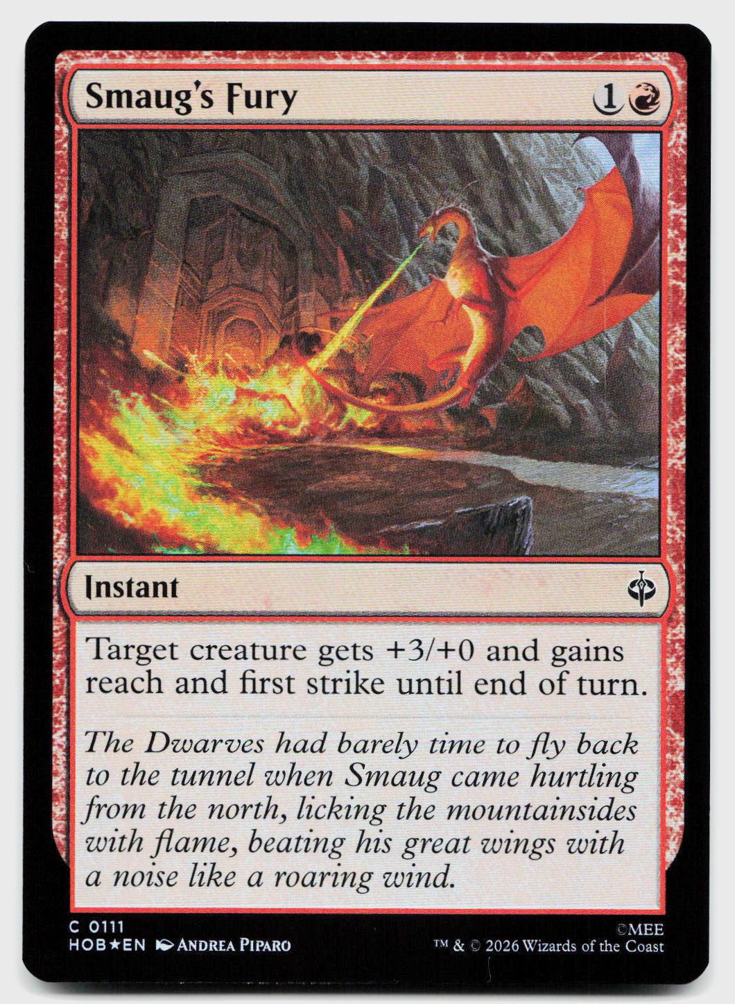 Smaug's Fury 111 Common The Hobbit Magic: The Gathering Foil